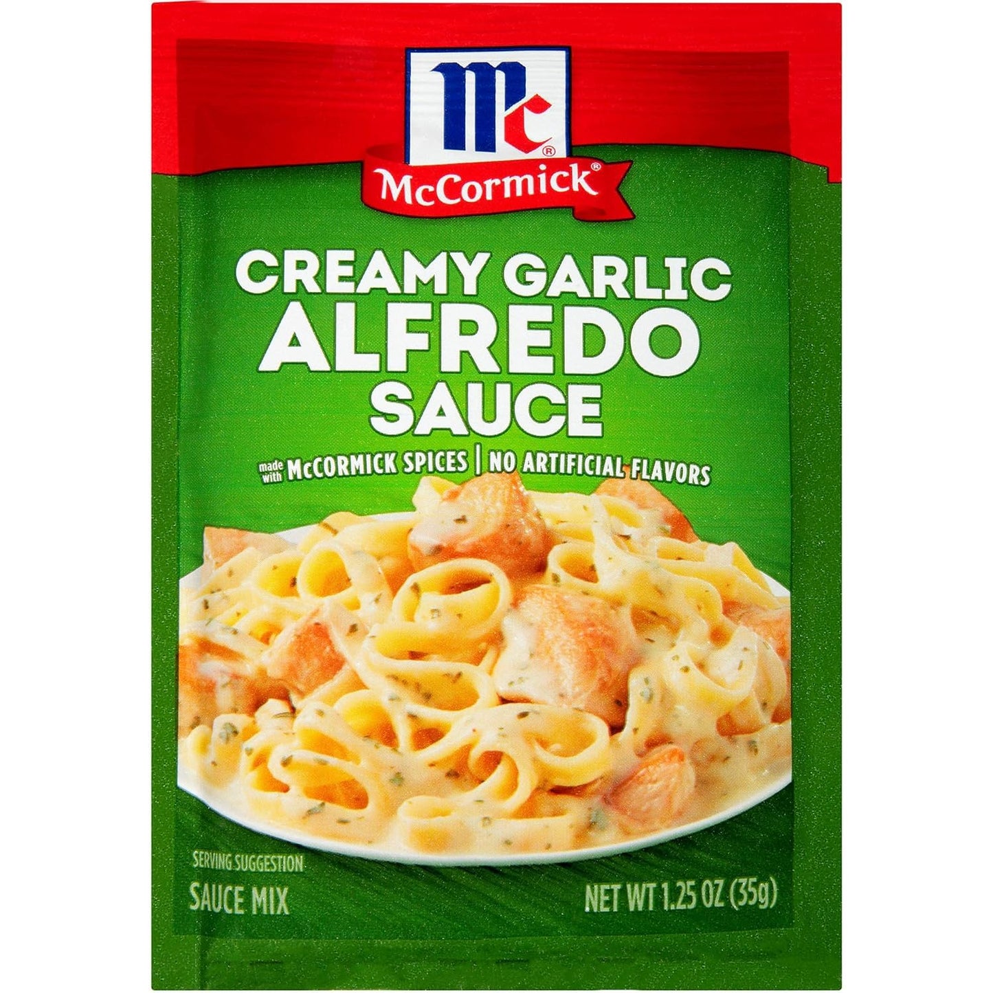 McCormick Creamy Garlic Alfredo Sauce Mix,1.25 oz Packets (Pack of 4)