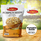 ROASTED PUMPKIN SEEDS to Eat in Shell by Premium Orchards MIXED NUTS - Salted with Sea Salt - Non-GMO Vegan Fresh Healthy Snacks/ - Great source