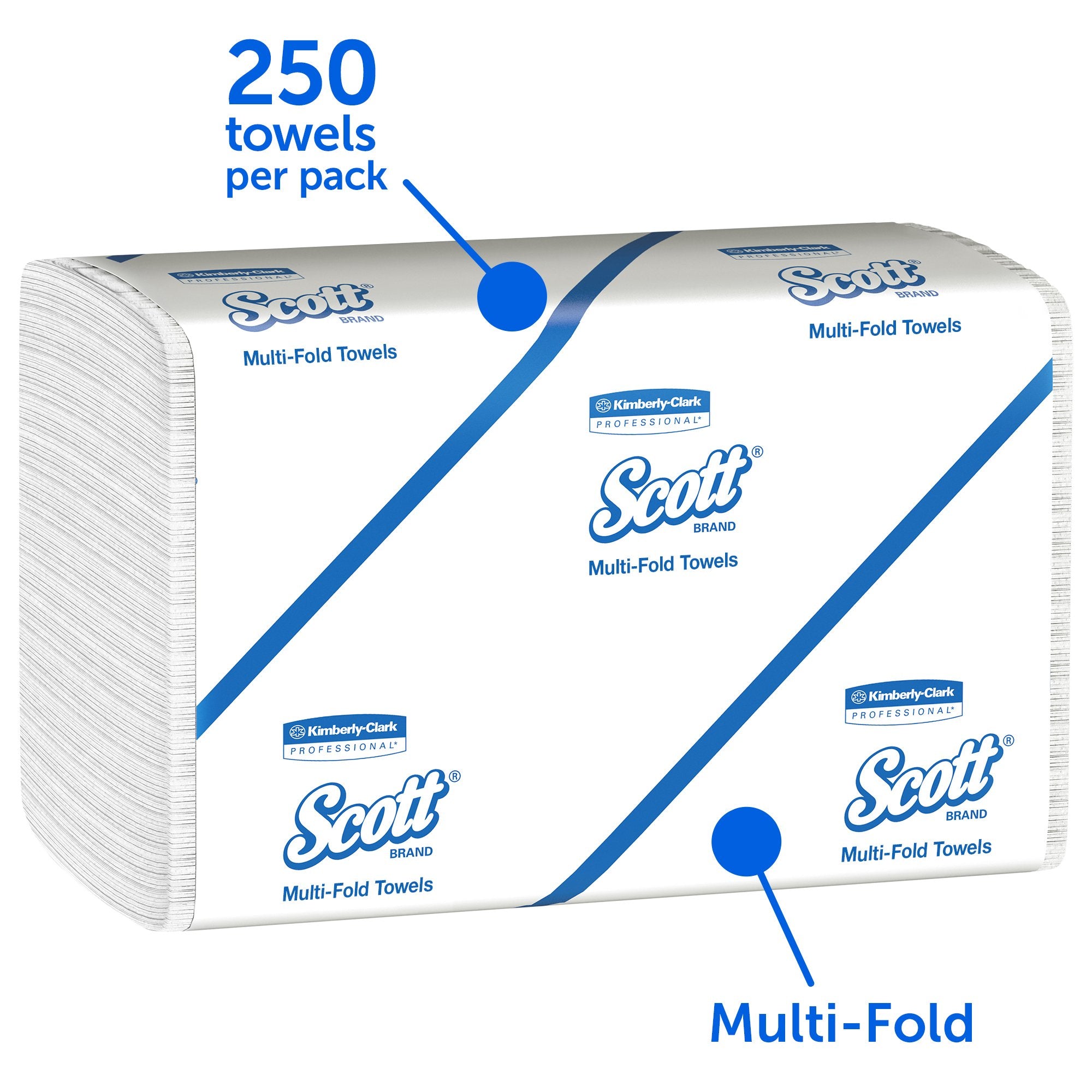 Scott Professional Multifold Paper Towels for Small Business (08009), 9.2” x 9.4”, (4000 Towels per Case)
