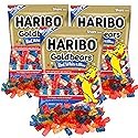 Haribo Goldbears Red, White & Blue Gummy Candy - Patriotic Fruit Flavored Gummies, Limited Edition Share Size Bag, Pack of 3