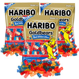 Haribo Goldbears Red, White & Blue Gummy Candy - Patriotic Fruit Flavored Gummies, Limited Edition Share Size Bag, Pack of 3