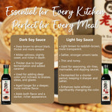 NPG Light & Dark Soy Sauce Set 16.9 fl oz (Pack of 2), Vegan, Non-GMO