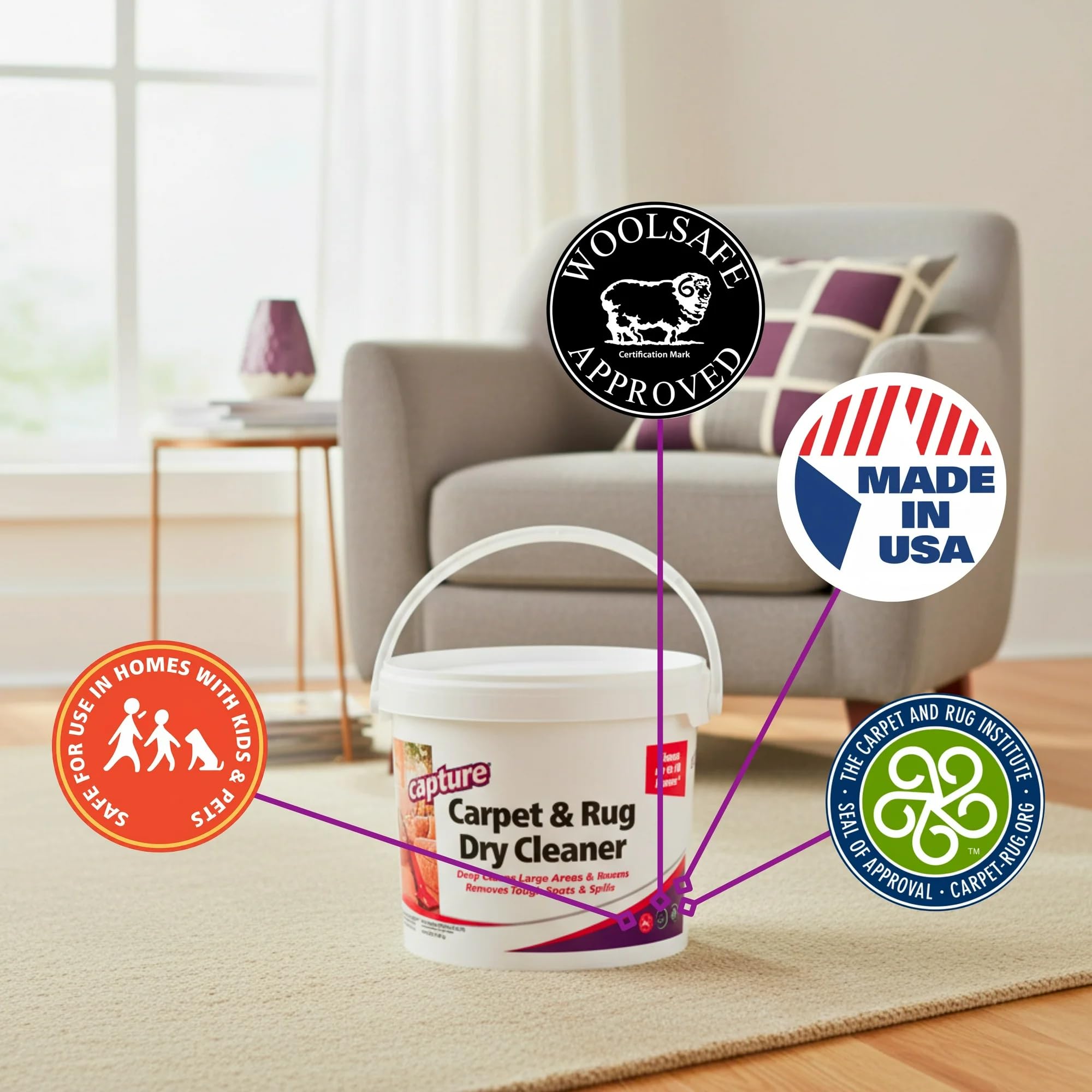 Capture Carpet Total Care Kit 400 - Carpet Deodorizer & Freshener Powder - Spot & Stain Remover - Pet Odor Eliminator - Fresh Natural Scent - Dry Rug