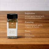Roasted & Black Garlic Herbs Mix - Salt-Free with Rosemary - for Artisan French Bread, Pita, and Naan | Savory Compound Butter & Olive Oil Dip |