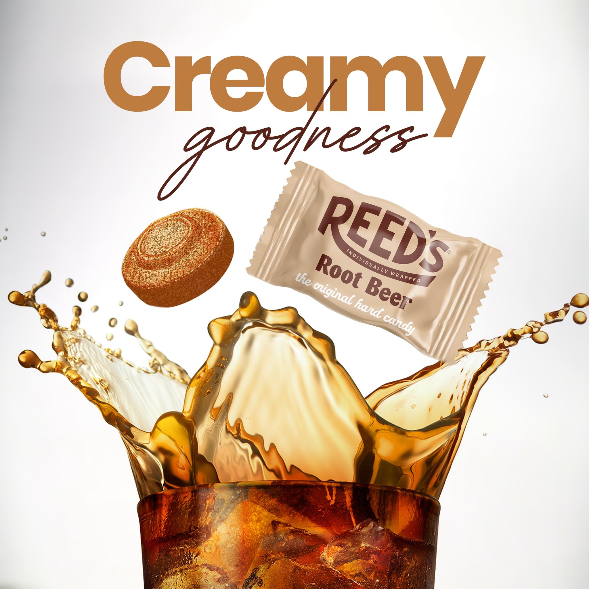 Reed’s Individually Wrapped Root Beer Candy | Traditional Root Beer Hard Candy | Creamy Root Beer Flavored Old-Fashioned Reed’s Candy Brought To You