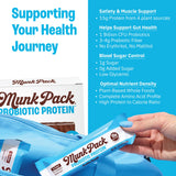 Munk Pack Cookie Dough Probiotic Keto Protein Bars | 15g Protein, 1g Sugar, 4g Net Carbs | Plant-Based, Low Sugar, Gut Health Snacks, Gluten-Free