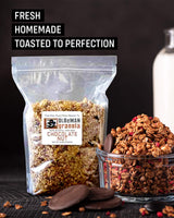 Olde Man Granola Gluten Free Granola - Non-GMO Healthy Granola Cereal - Soft Whole Grain Oats, Butter, Brown Sugar - Handmade in Colorado (Chocolate