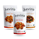 Kevin's Natural Foods Paleo Simmer Sauce Variety Pack - Stir-Fry Sauce, Gluten Free, No Preservatives, Non-GMO - 3 Pack (Orange/Kung Pao/Honey Garlic)