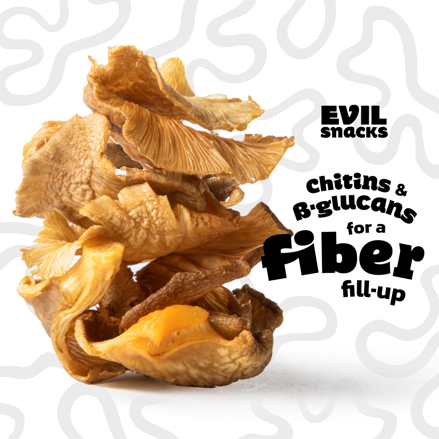 EVIL SNACKS Crunchy Mushroom Chips - Original, Non-GMO Project Verified, Plant-Based, Vegan, Gluten-Free - Nutrient-Packed, On-the-Go Snack - 2 Oz (3