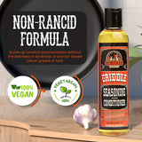 Heritage Products Griddle Seasoning Oil - Low-Smoke, Hi Temp All-Natural Cast Iron Griddle Conditioner for Dutch Oven, Camp Grill and Skillet Cleans