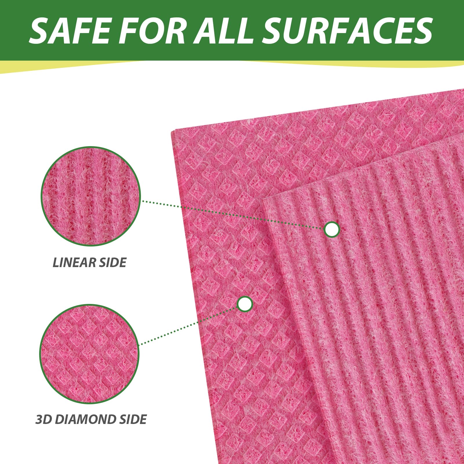 TAOTOP 10 Pack Swedish Dishcloths, Reusable Cellulose Sponge Cloths with Adhesive Clips, Swedish Dish Paper Towels No Odor for Cleaning Home Kitchen