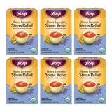 Yogi Tea Honey Lavender Stress Relief Tea - 16 Tea Bags per Pack (6 Packs) - Organic Chamomile Lavender Tea - Includes Lemon Balm, Lemongrass