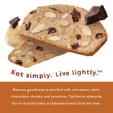 Nonni's THINaddictives Dark Chocolate Banana Nut Crisps 4.4 oz, Lightly Sweet Almond Snack, 6 On-the-Go Packs, 90 Calories, 3 Pack