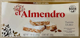 El Almendro Crunchy Almond Turron (3 PACK 7.05oz Each Bar)