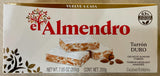 El Almendro Crunchy Almond Turron (3 PACK 7.05oz Each Bar)