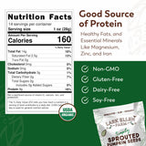 Lark Ellen Farm Sprouted Organic Pumpkin Seeds - Raw, Unsalted, Air-Dried Pepitas for Snacking, Salads, Trail Mix - USDA Organic, Non-GMO, Vegan