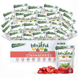 bfruitful Freeze Dried Strawberries, Freeze-Dried Strawberry Snacks with No Sugar Added, Vegan, Non GMO, Kosher, Fruit Bites for Kids and Adults, 0.56