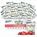 bfruitful Freeze Dried Strawberries, Freeze-Dried Strawberry Snacks with No Sugar Added, Vegan, Non GMO, Kosher, Fruit Bites for Kids and Adults, 0.56