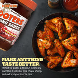 The Original Hooters 3 Mile Island Wing Sauce - Spicy Extra Hot Sauce Ideal for Chicken Wings Dipping, Grilling, Seafood, Ribs, Balanced Restaurant