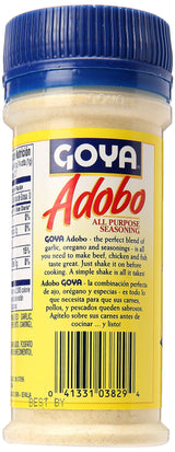 Adobo All Purpose Seasoning without Pepper by Goya, Poultry, Seafood, Meat, and Vegetable Seasoning, Fat Free and Calorie Free Latin Spice Blend