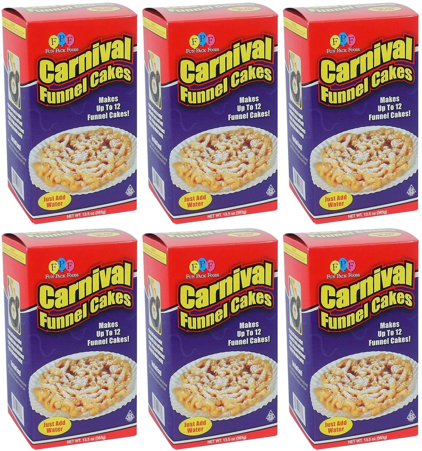 Fun Pack Foods Funnel Cake Mix - 6/13.5oz - (81oz. Value Pack Case) - Makes up to 72 Funnel Cakes