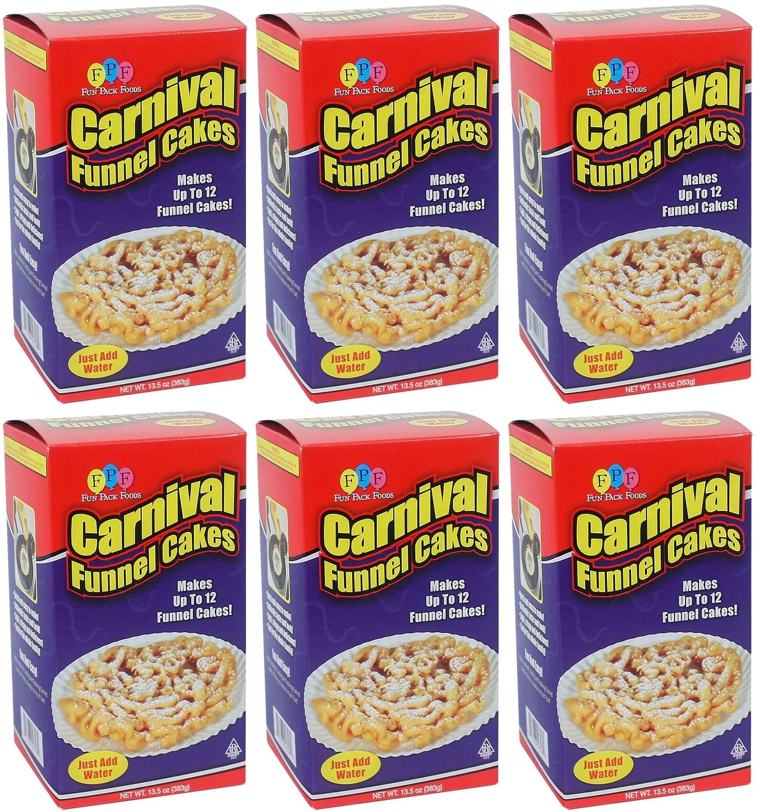 Fun Pack Foods Funnel Cake Mix - 6/13.5oz - (81oz. Value Pack Case) - Makes up to 72 Funnel Cakes