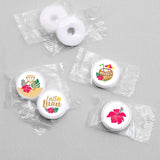 Big Dot of Happiness Last Luau - Tropical Bachelorette Party and Bridal Shower Round Candy Sticker Favors - Labels Fit Chocolate Candy (1 Sheet