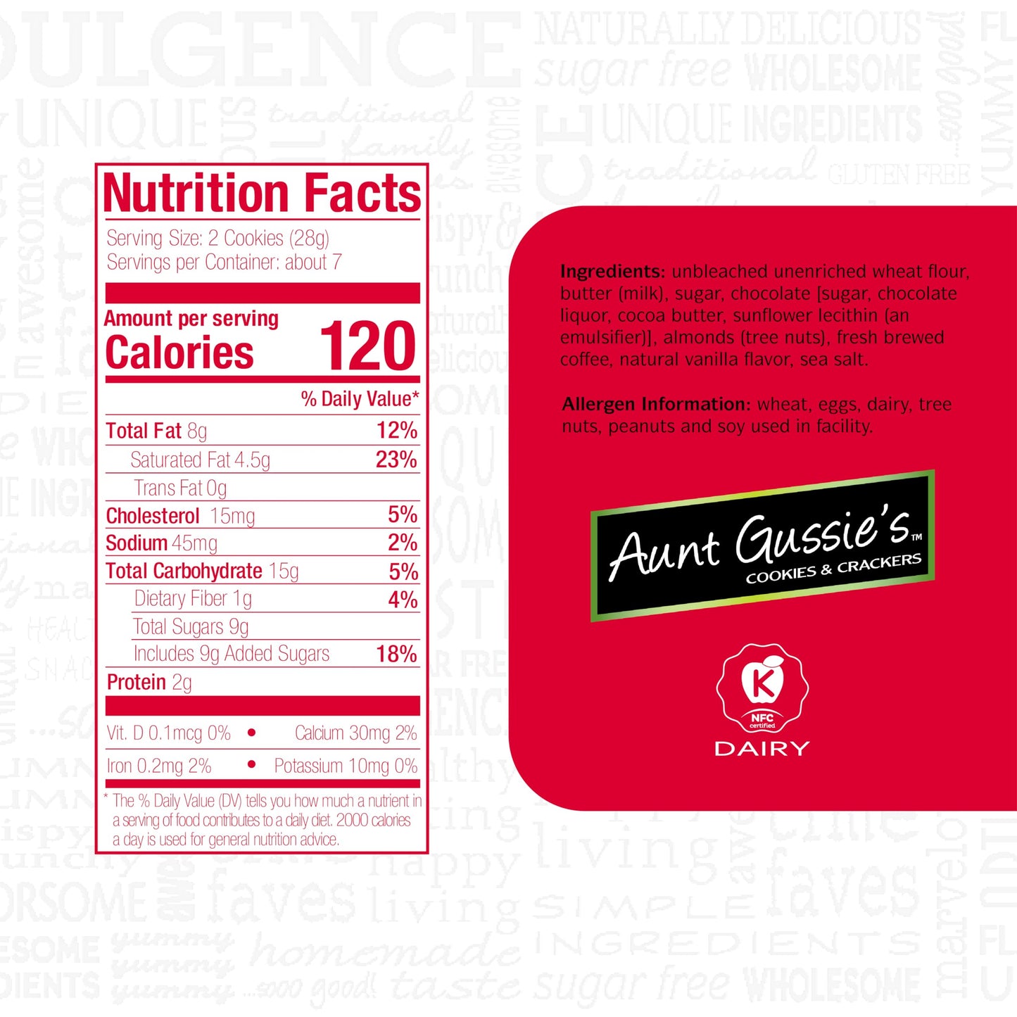 Aunt Gussie's - Classic Chocolate Chip Cookies with Almonds - 4 pack