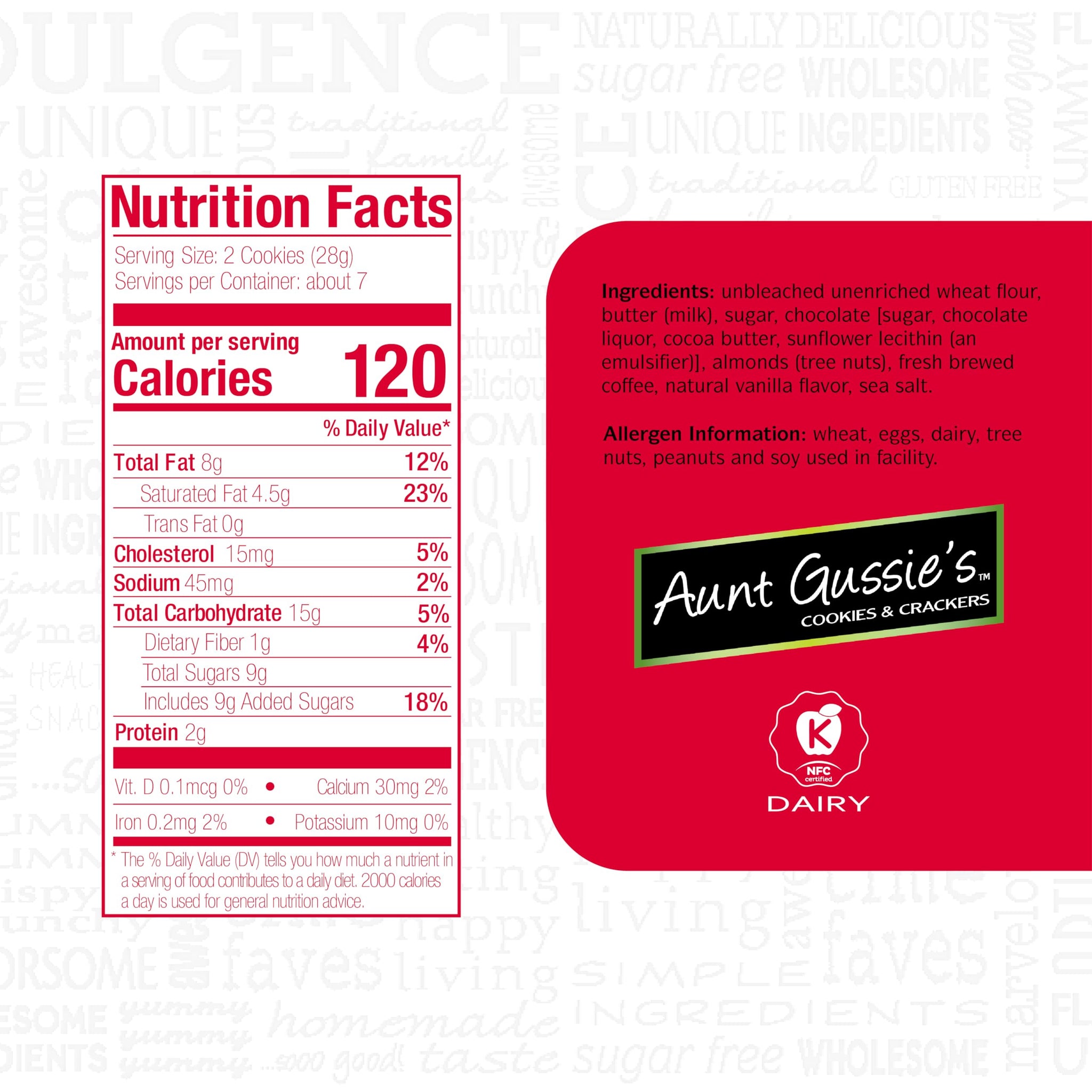 Aunt Gussie's - Classic Chocolate Chip Cookies with Almonds - 4 pack