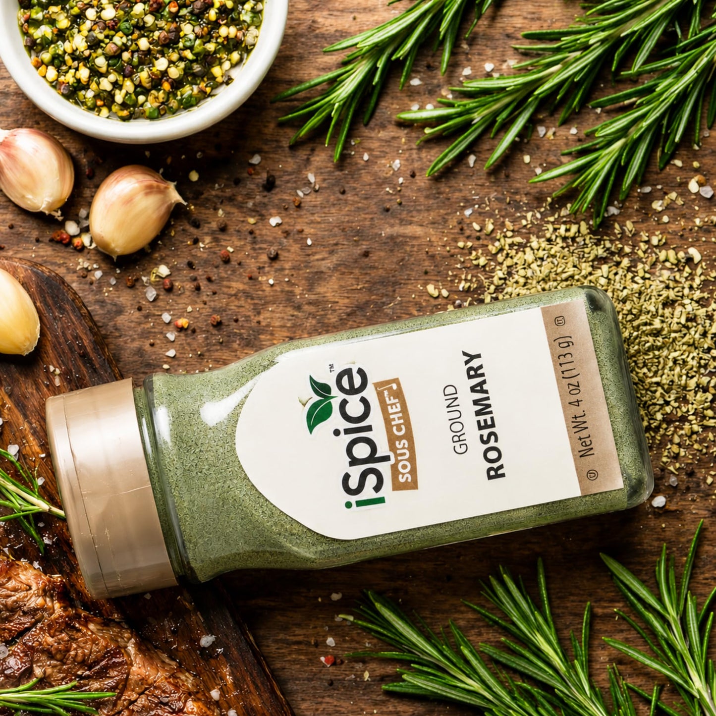 iSpice | Rosemary Ground | 4 OZ | Premium Herbs, Culinary boost | Kosher