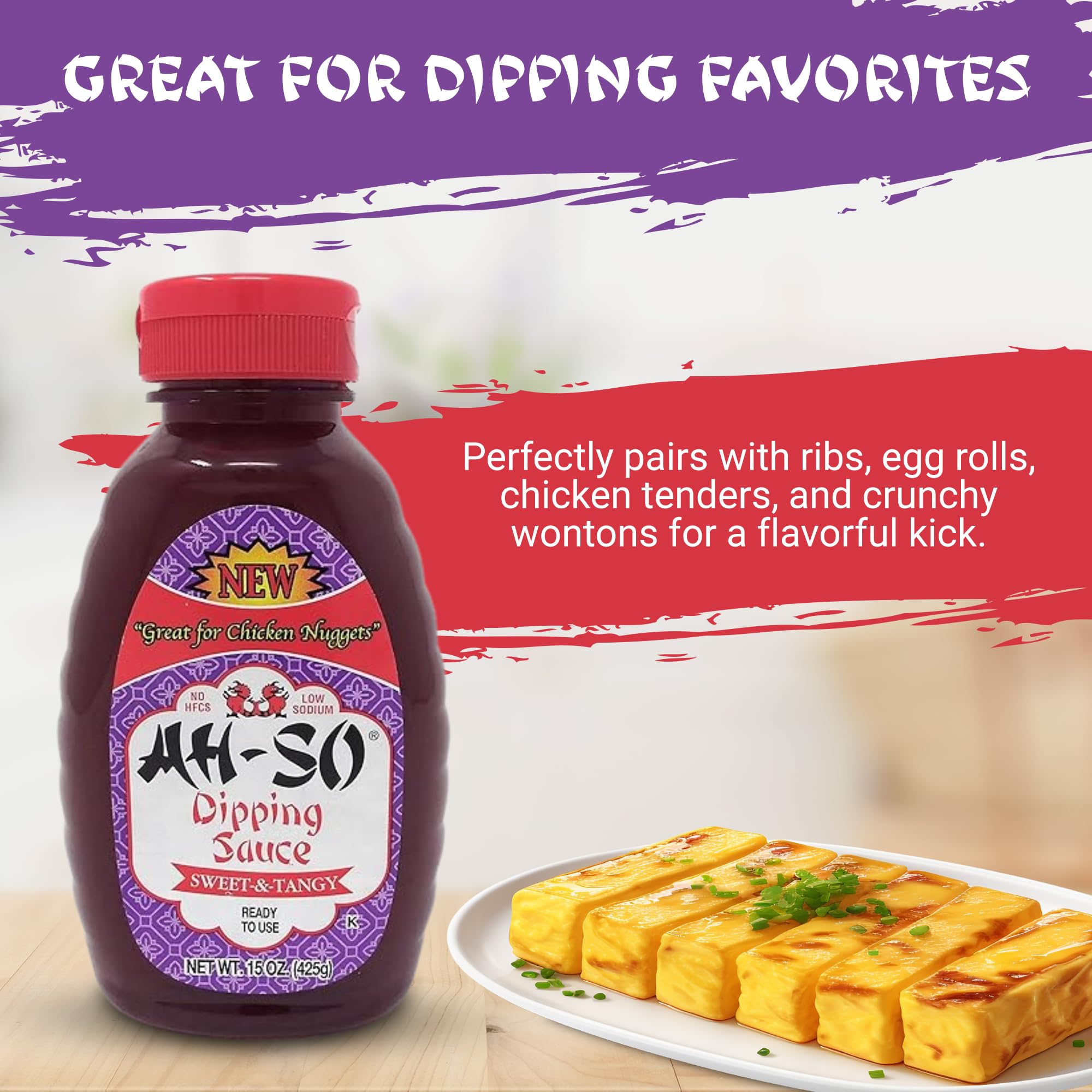 Ah-So Chinese-Style Dipping Sauce 11 oz Squeeze Bottle - Sweet & Tangy Sauce for Egg Rolls, Dumplings & Appetizers; Great as Marinade & Glaze for Pork