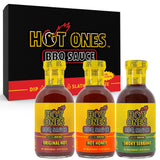 Hot Ones BBQ Sauce Trio - Variety Pack - Gift Set - Original, Hot Honey, Smoked Serrano