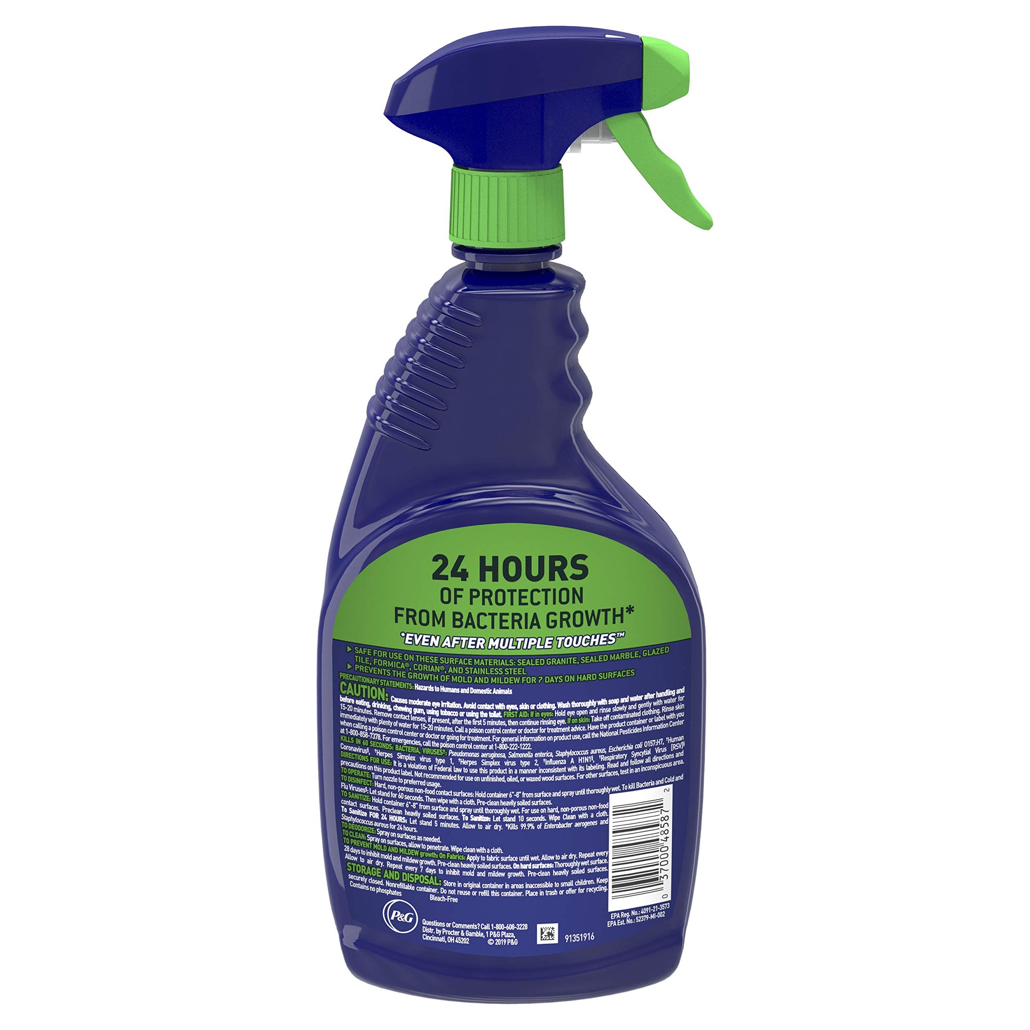 Microban 24 Hour Bathroom Cleaner and Sanitizing Spray, Fresh Scent - 32 Ounce (Pack of 2)2