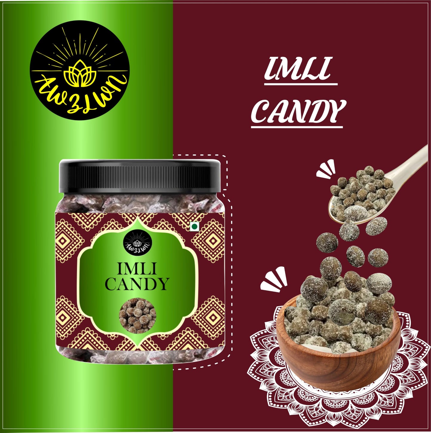 AWZLWN Natural Imli Candy 7.05 OZ (200 GM) | Set oF 1 | AWZLWN