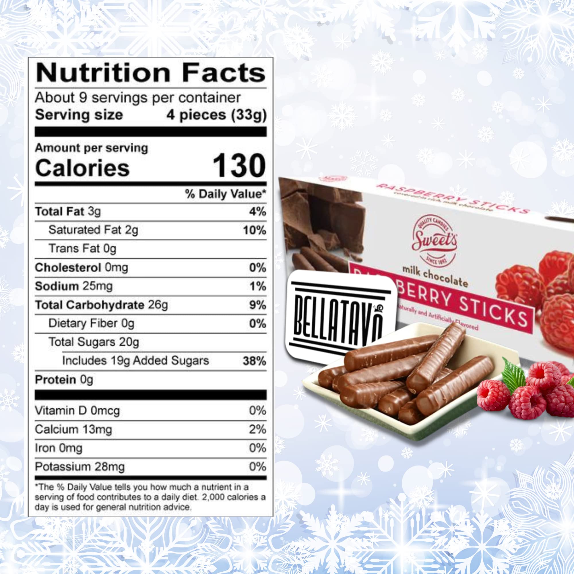 Raspberry Chocolate Sticks. Includes Two Boxes of Sweets Milk Sticks and a BELLATAVO Fridge Magnet! Approximately 70 Jelly Centers Covered in