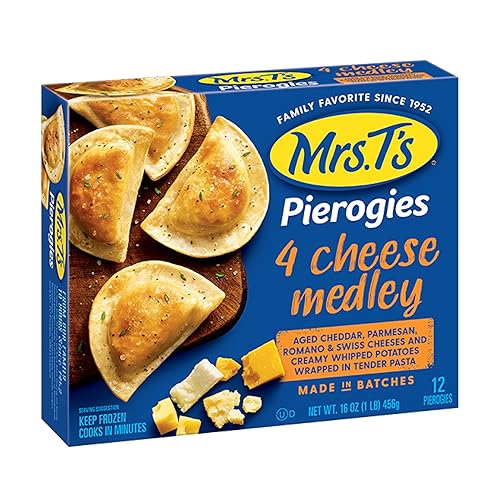 Mrs. T's Four Cheese Pierogies Frozen Box,12 Ct , 16 Oz