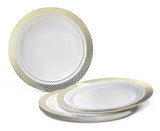 " OCCASIONS " 120 Plates Pack, Heavyweight Premium Disposable Plastic Plates Set 60 x 10.5'' Dinner + 60 x 6.25'' Dessert/Cake Plates (Celebration