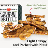 brittle-brittle Mixed Nut Brittle Candy, Handmade Gourmet Treat with Honey, Almonds, Cashews, Pecans, Gluten Free, Perfect Snack or Gift, 12 oz