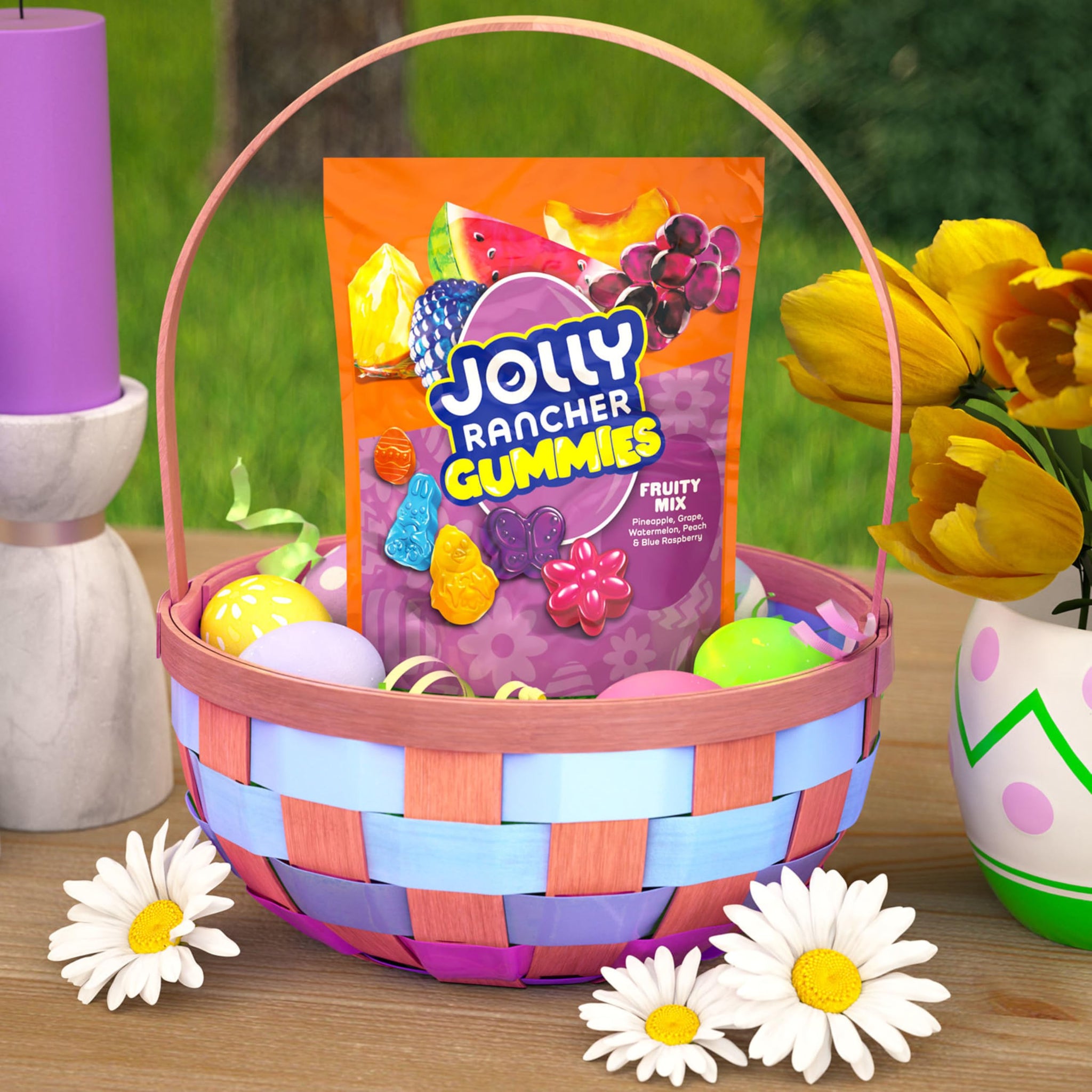 JOLLY RANCHER Gummies Fruity Mix Flavored, Easter Candy Bag, 6.8 oz