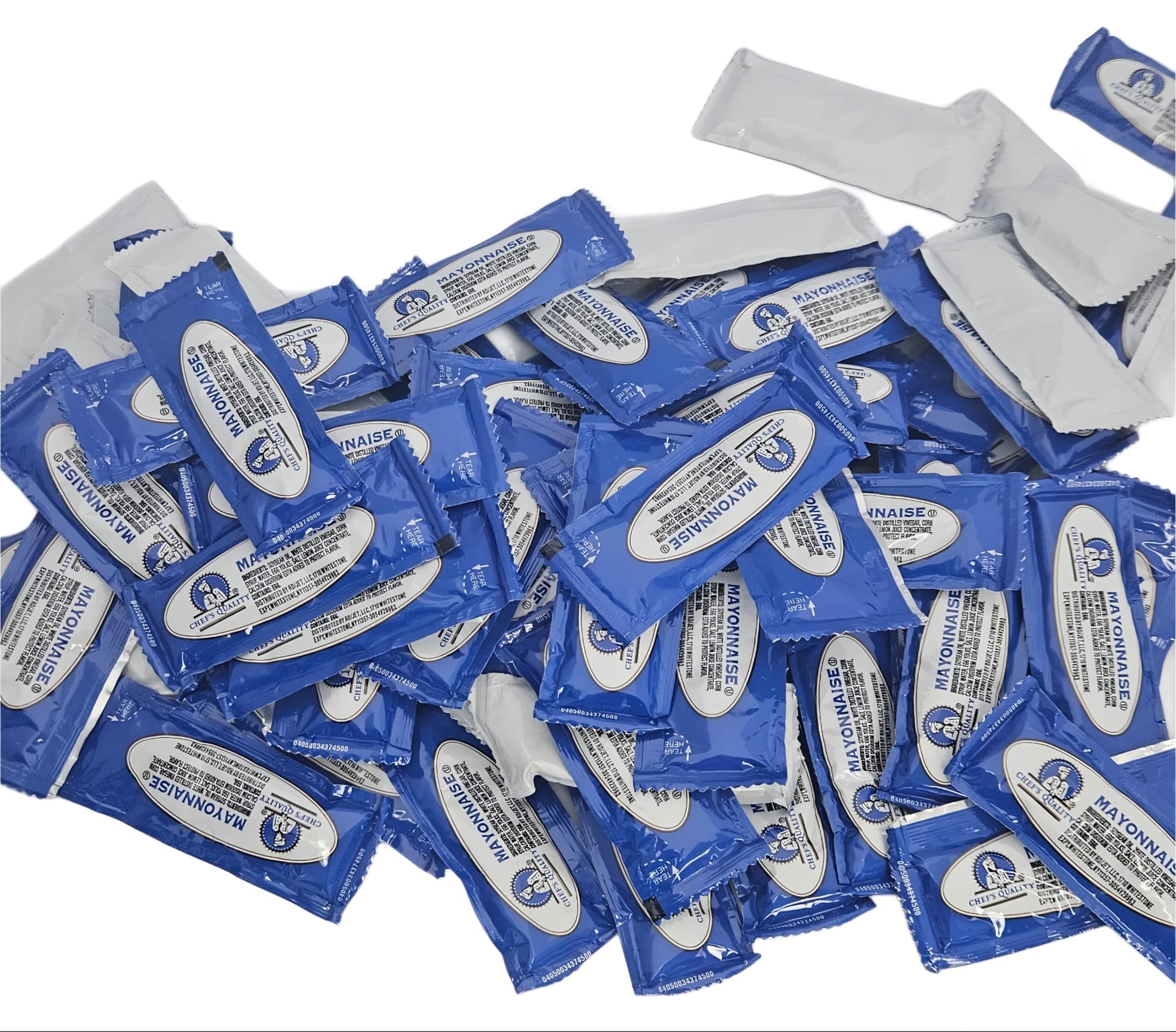 Chef's Quality Condiments & Sauces Assortments, Single Serve Packets 0.24 Oz, 200 Count. Ideal for food service, concessions, c-stores, and parties