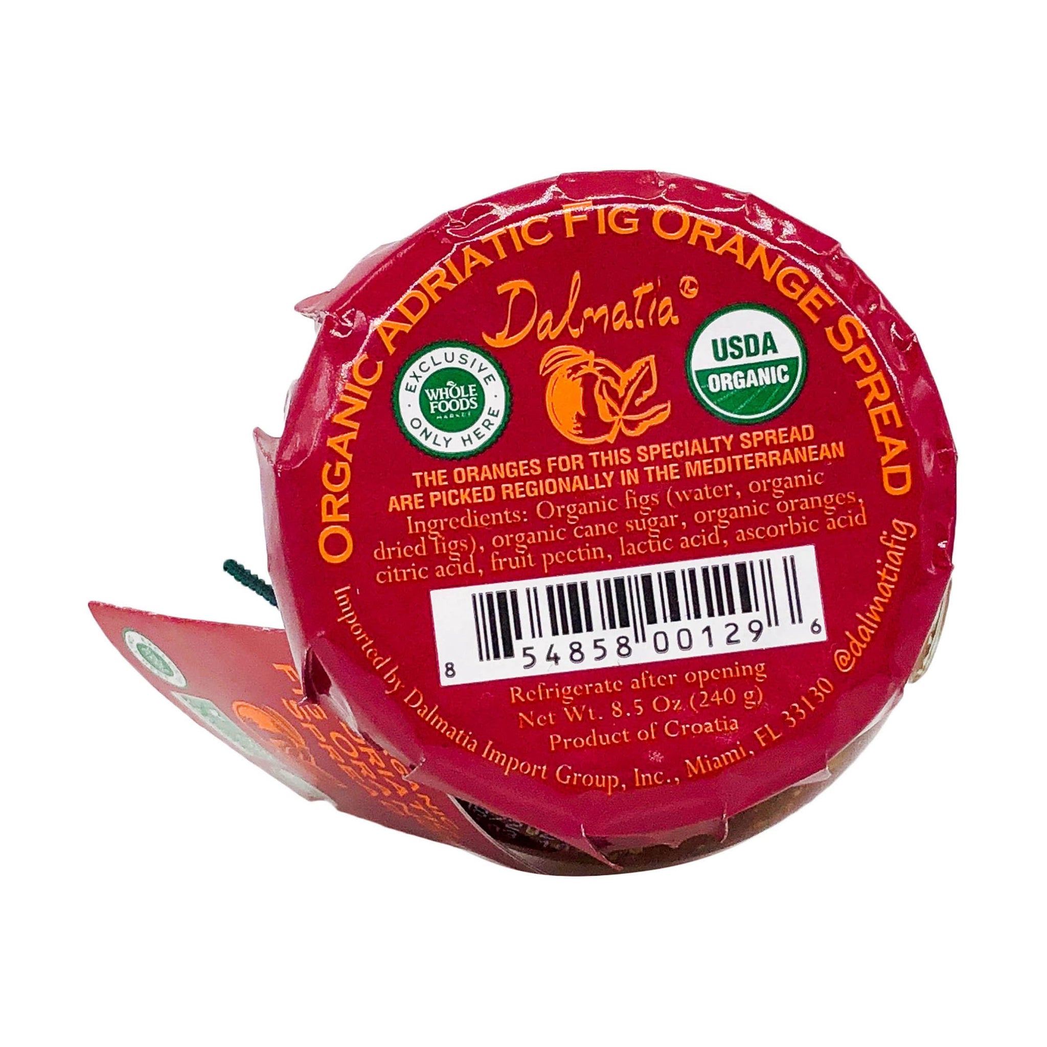 DALMATIA IMPORTS Organic Fig And Orange Spread, 8.5 OZ