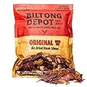 Biltong Depot Original Beef Biltong Slices with Fat - 1lb (16oz) | Air-Dried Beef Jerky Snack | High Protein | Zero Sugar | Keto & Paleo Friendly |