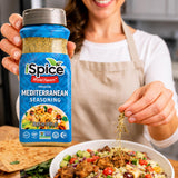 iSpice Blend | Mediterranean Seasoning | 16.01 oz | Mixed Spice & Seasoning | Bulk Size | Halal | Kosher (Mediterranean)