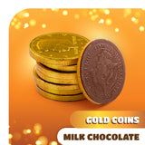 Milk Chocolate Coins Bulk - 2 Pound Pack - 160 Count - Chocolate Gold Coins for Party Favors - Individually Wrapped Gold Candy for Goodie Bags & Party