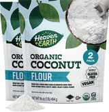 Heaven & Earth Organic Coconut Flour, 16oz (2 Pack) | Gluten Free & Grain Free Flour | Keto Flour for Baking | Paleo Friendly | Low Carb Flour | Vegan
