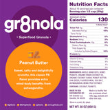 gr8nola PEANUT BUTTER - Healthy, Low Sugar Bulk Granola Cereal - Made with Superfoods Peanuts, Ashwagandha, and Chia Seeds, Soy Free, Dairy Free