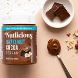 NUTLICIOUS Hazelnut Cocoa Spread (13 oz), Spreadable Roasted Hazelnuts with Cocoa, Made in the USA, No Palm Oil, 4 gm of Protein