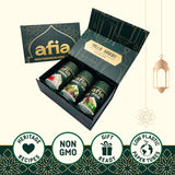 Afia Mediterranean Spice Blends Gift Set | Za’atar, Baharat & Shawarma Spice | Mediterranean for Steak, Chicken and Vegetable Seasoning, BBQ Rub (Pack