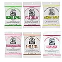 Claeys Old Fashioned Hard Candy - Variety 6 Pack - Green Apple, Wild Cherry, Lemon Drops, Watermelon, Root Beer and Cinnamon - Since 1919
