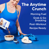 NuTrail Nut Granola Cereal, Blueberry Cinnamon, No Sugar Added, Gluten Free, Grain Free, Keto, Low Carb, Healthy Breakfast Cereal 8 oz. 3 Count